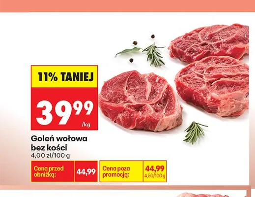 Goleń wołowa bez kości promocja w Biedronka