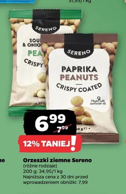 Orzeszki ziemne o smaku papryki Sereno promocja w Netto