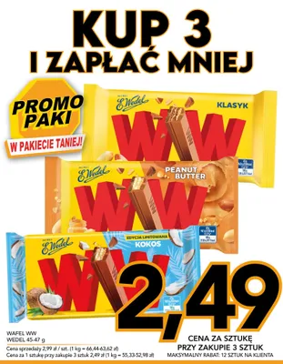 Wafel E.Wedel WW Peanut Butter promocja w Kupiec