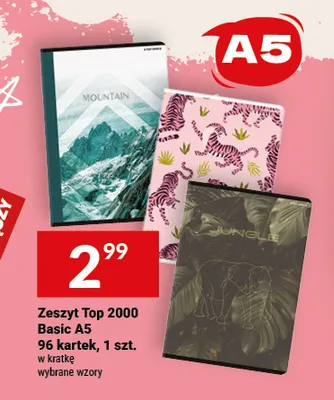 Zeszyt Top 2000 Basic A5 96 kartek promocja w Twój Market