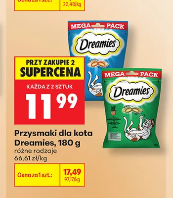 Przysmaki dla kota Dreamies promocja w Biedronka