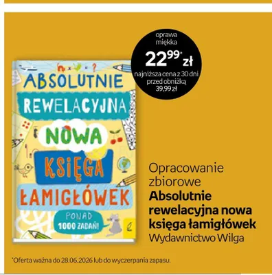Książka Absolutnie rewelacyjna nowa księga łamigłówek promocja w Empik
