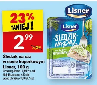 Śledzie na raz w sosie koperkowym promocja w Twój Market