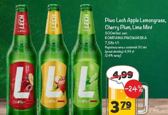 Piwo Lech Apple Lemongrass Kompania Piwowarska promocja w Arhelan
