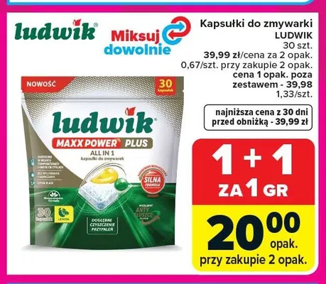 Kapsułki do zmywarki Ludwik promocja w Carrefour