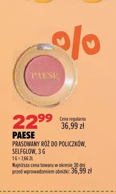Prasowany róż do policzków Selfglow Paese promocja w Drogerie Natura