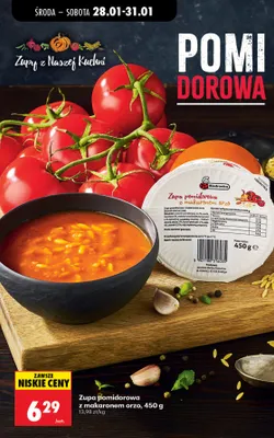 Zupa pomidorowa z makaronem orzo Biedronka promocja w Biedronka