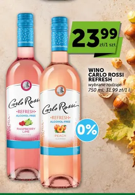 Wino bezalkoholowe Carlo Rossi Refresh Raspberry Lime promocja w ABC