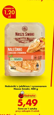 Naleśniki z jabłkiem i cynamonem Nasze Smaki promocja w Biedronka