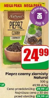 Pieprz czarny ziarnisty promocja w Dino