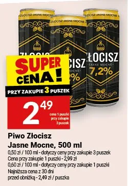 Piwo Złocisz Jasne Mocne promocja w Twój Market