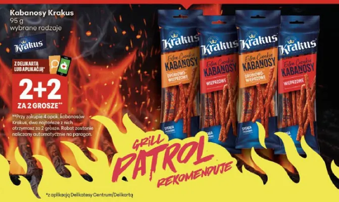 Kabanosy Krakus promocja w Delikatesy Centrum