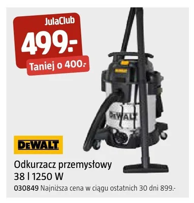 Odkurzacz przemysłowy DeWalt 38l 1250W promocja w Jula