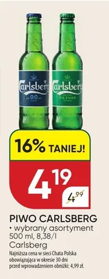 Piwo Carlsberg promocja w Chata Polska