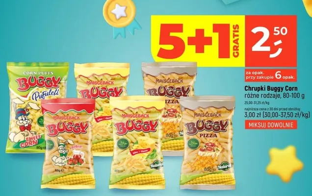 Chrupki Buggy Corn różne rodzaje promocja w Dealz