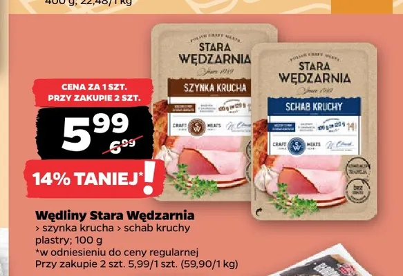 Schab kruchy w plastrach Stara Wędzarnia promocja w Netto