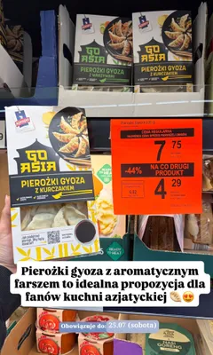 Pierożki Gyoza z kurczakiem Konspol Go Asia promocja w Aldi