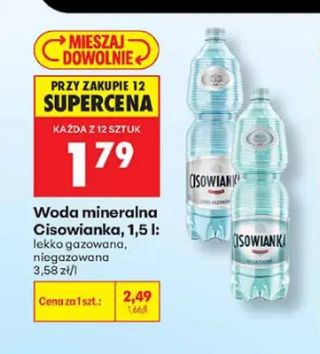 Woda mineralna niegazowana Cisowianka promocja w Biedronka