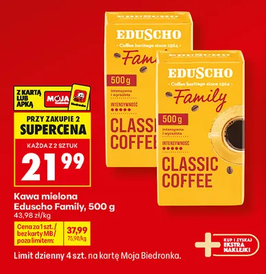 Kawa mielona Eduscho Family promocja w Biedronka