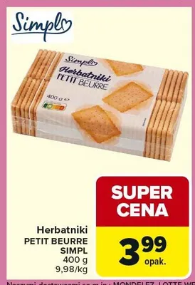 Herbatniki Petit Beurre promocja w Carrefour
