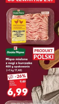 Mięso mielone z nogi z kurczaka Stoisko Mięsne promocja w Kaufland