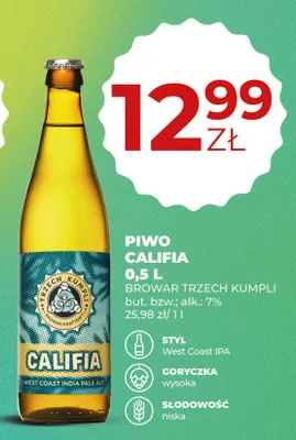 Piwo Califia Browar Trzech Kumpli promocja w Duży Ben