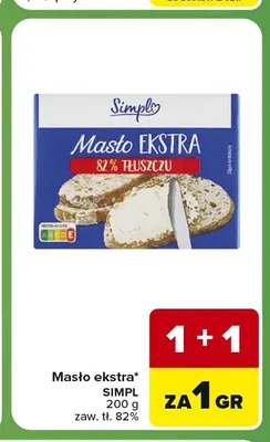Masło ekstra Simpl promocja w Carrefour Express