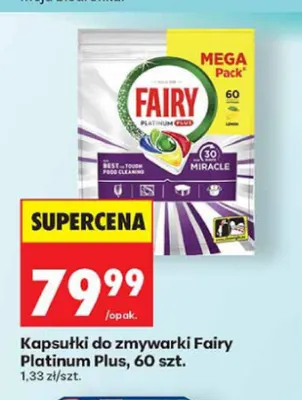 Kapsułki do zmywarki Fairy Platinum Plus promocja w Biedronka