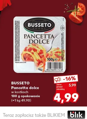 Pancetta dolce w kostkach Busseto promocja w Kaufland