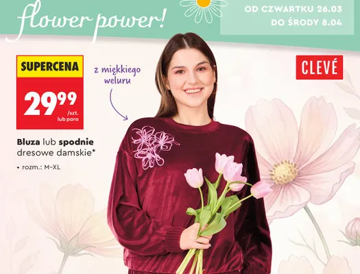 Bluza dresowa damska promocja w Biedronka