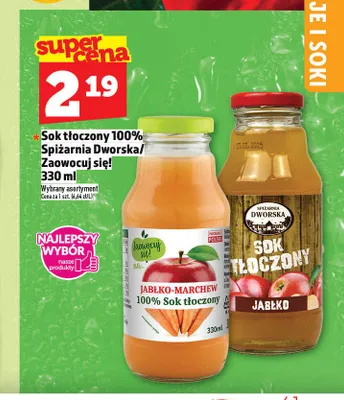 Sok tłoczony 100% Zaowocuj się! Jabłko-Marchew promocja w TOPAZ