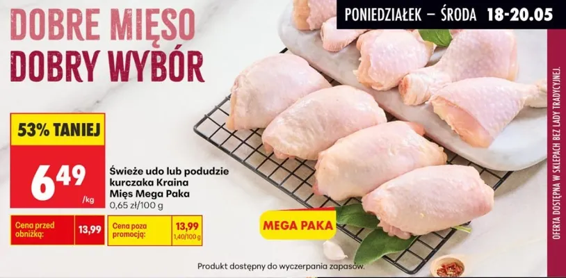Kurczak Kraina Mięs Mega Paka promocja w Biedronka