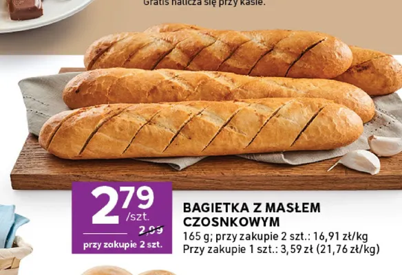 Bagietka z masłem czosnkowym promocja w Stokrotka