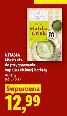 Mieszanka do przygotowania napoju z zielonej herbaty Vitasia promocja w Lidl