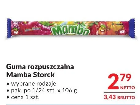 Guma rozpuszczalna Mamba Storck promocja w Makro