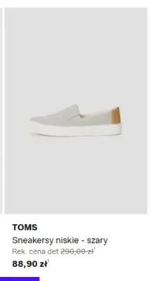 Sneakersy niskie TOMS szare promocja w Lounge by Zalando