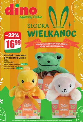 Cukierki owocowe z maskotką promocja w Dino