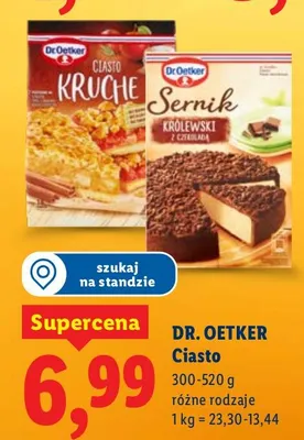 Ciasto Dr. Oetker promocja w Lidl