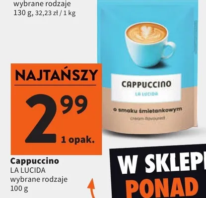 Cappuccino o smaku śmietankowym promocja w Intermarche