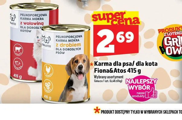 Karma mokra dla kota z wołowiną Fiona&Atos promocja w TOPAZ