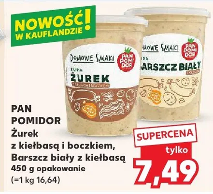 Żurek z kiełbasą i boczkiem promocja w Kaufland