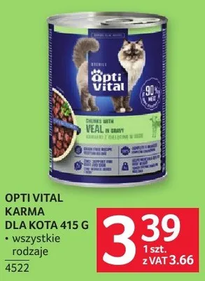 Karma Opti Vital dla kota 415 g promocja w Selgros