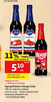 Syrop Paola Truskawka promocja w Auchan