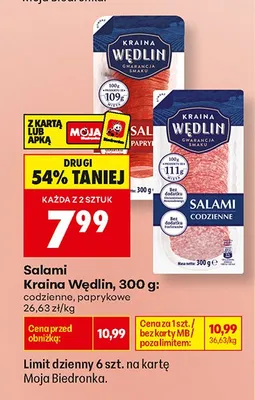 Salami codzienne Kraina Wędlin promocja w Biedronka