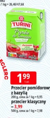 Przecier pomidorowy klasyczny Turini promocja w Leclerc