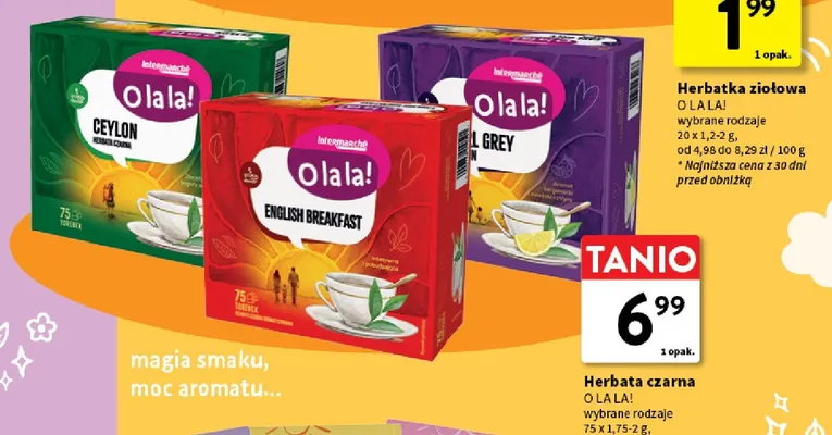 Herbata czarna Earl Grey O La La! promocja w Intermarche
