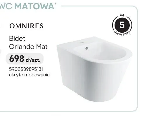 Bidet Omnires Orlando Mat promocja w Castorama