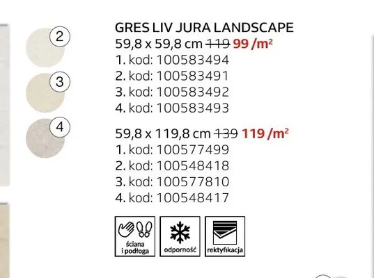 Gres Opoczno Liv Jura Landscape 59,8x59,8 cm promocja w Komfort