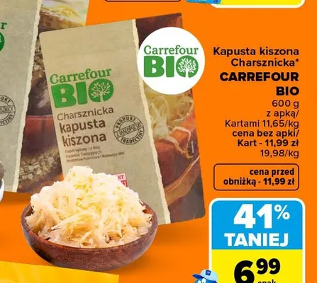 Kapusta kiszona Charsznicka Carrefour Bio promocja w Carrefour