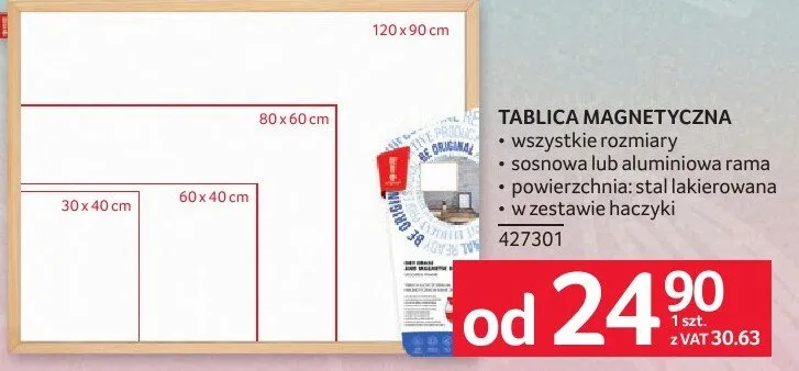 Tablica magnetyczna TABLICA MAGNETYCZNA promocja w Selgros